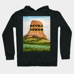 Devils Tower landscape Hoodie